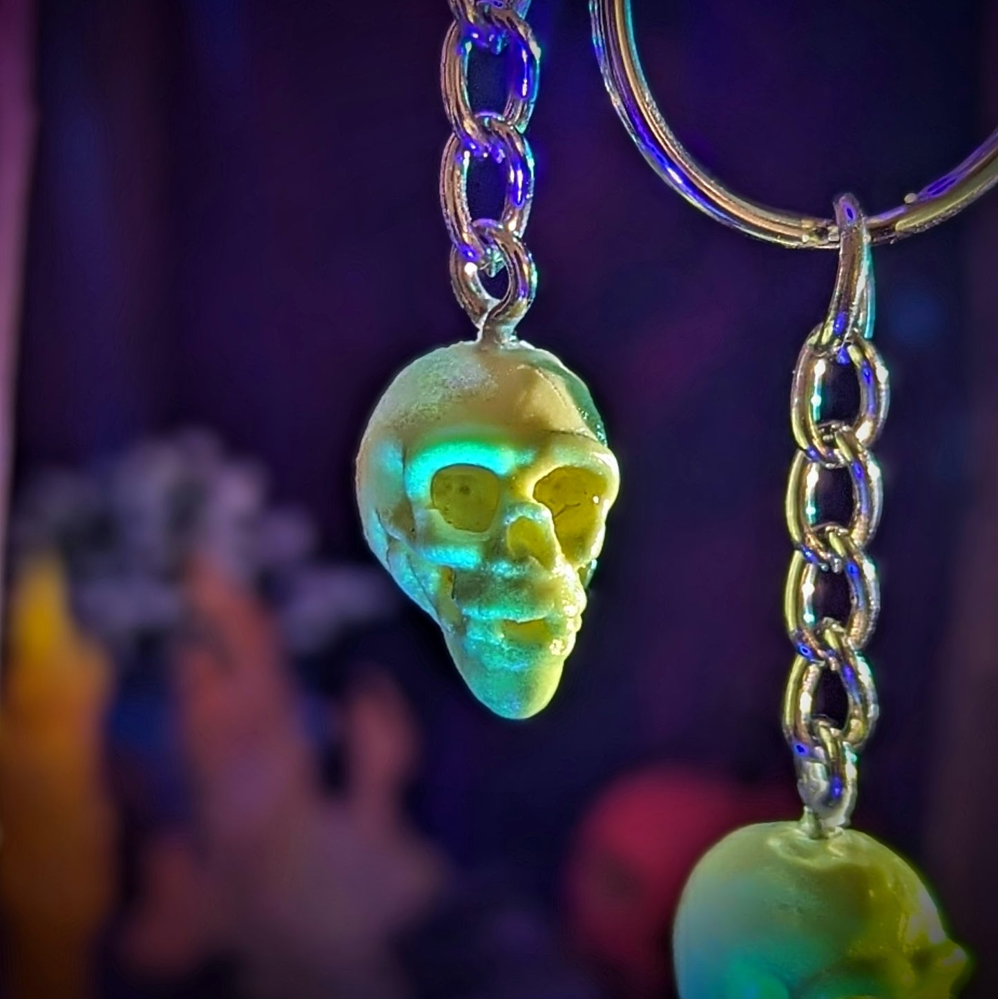 Dead End Miniature Skull Keychain