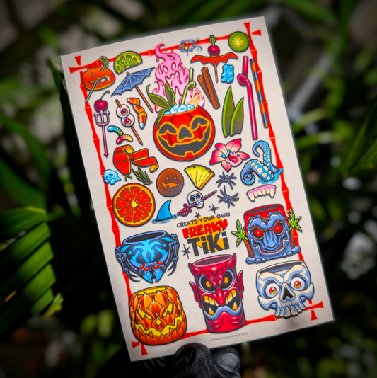 'Create-Your-Own' Freaky Tiki Mini Print